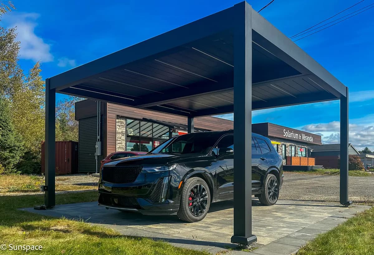 Dealer-installed pergola project with integrated lighting detail